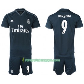 Jalkapallo Peliasut Real Madrid BENZEMA 9 Lasten Vieras Pelipaita 2018-2019 Lyhythihainen